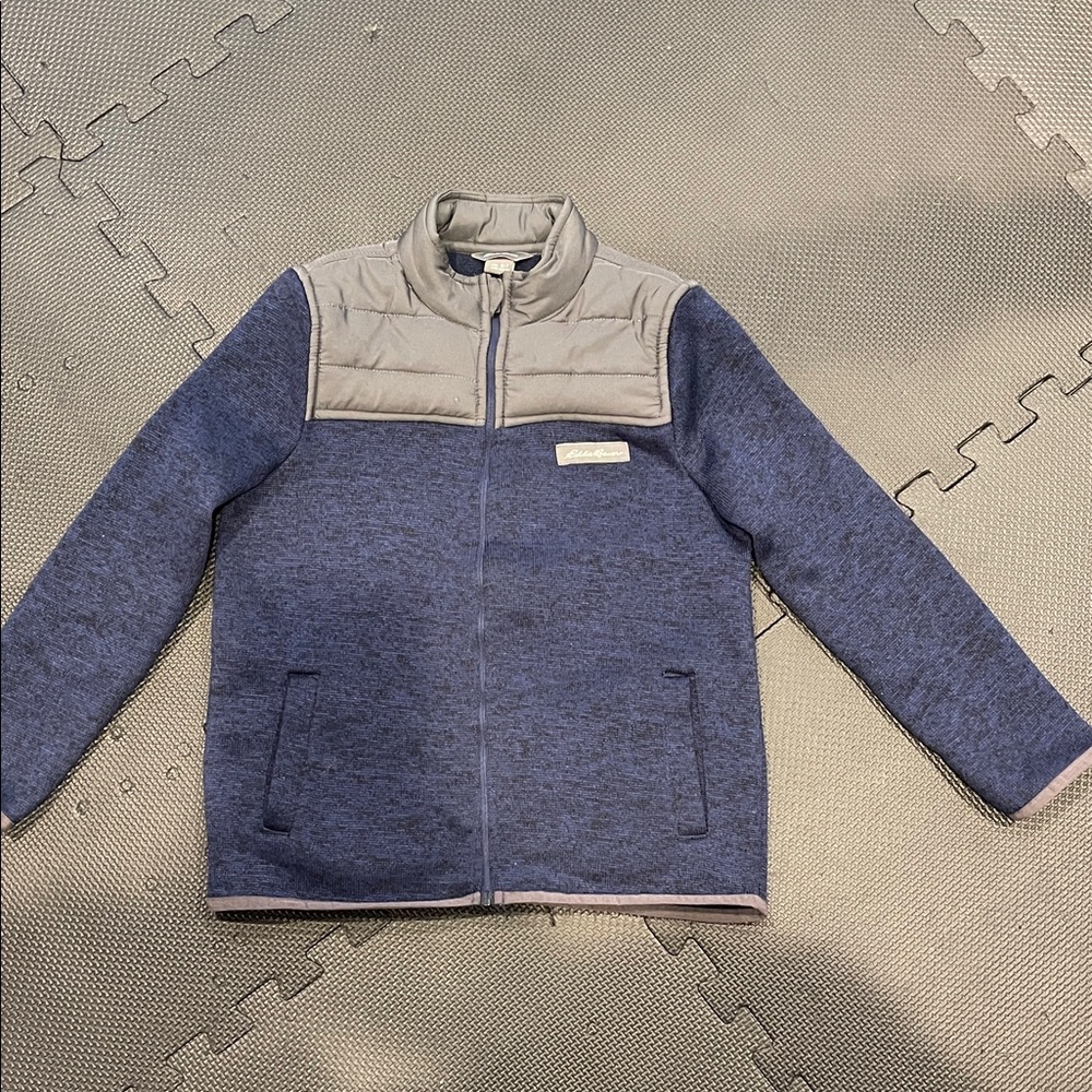 Eddie Bauer Kids Navy and Gray Puffer Jacket
